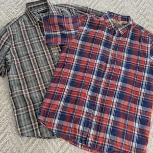 Men's Plaid Button-Front Bundle